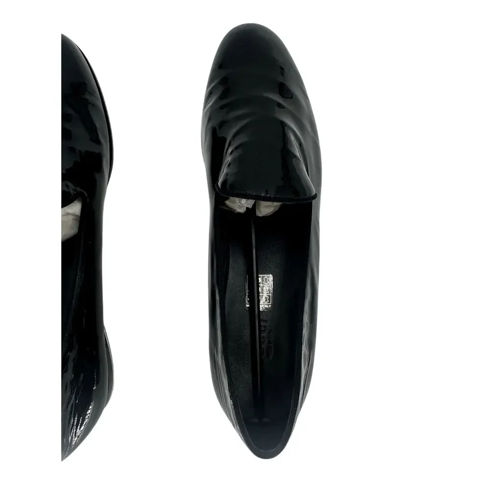 Gucci Glossy Black Vernice Crystal Leather Slip-On Loafers Men's Size EU41 US7.5